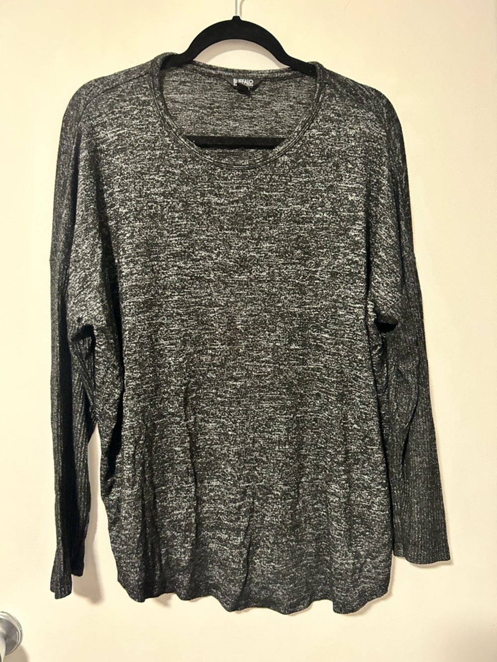 Buffalo David Bitton Marled Crewneck Sweater - Charcoal